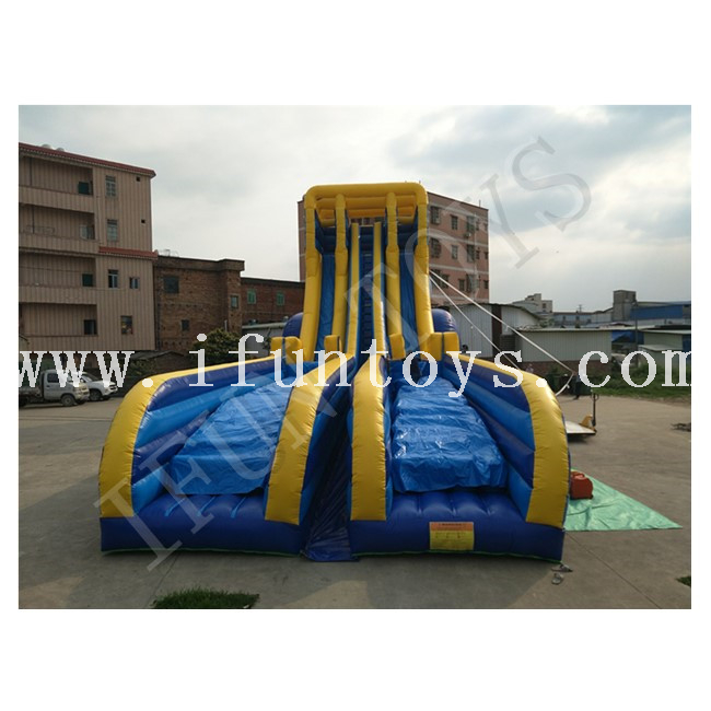 Inflatable Freefall SkySlide / Inflatable Skyscraper Water Slide / Inflatable Dropkick Slide