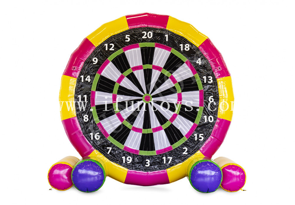 Double Sides Shooting Games Inflatable Soccer Dart Board Football Score Darts