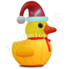 LED Light Inflatable Yellow Duck with Christmas Hat for Christmas Decoration