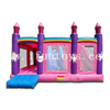 Unicorn Theme Inflatable Multicolor Castle Jump And Slide Combo / Princess Castle Combo for Birthday Party