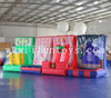 4 in 1 Inflatable Carnival Game Inflatable Ring Toss / Inflatable Basketball Hoop Shooting Game with Air Blower