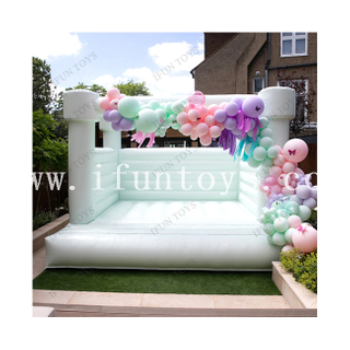 Inflatable White Wedding Jumper PVC Inflatable Bouncy Castle/Moon Bounce House/Bridal Wedding Bounce House for Kids and Adults
