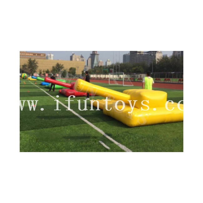 Outdoor Interactive Group Game Prizes for Company Picnics / Team Building Events Inflatable Tank Race Game