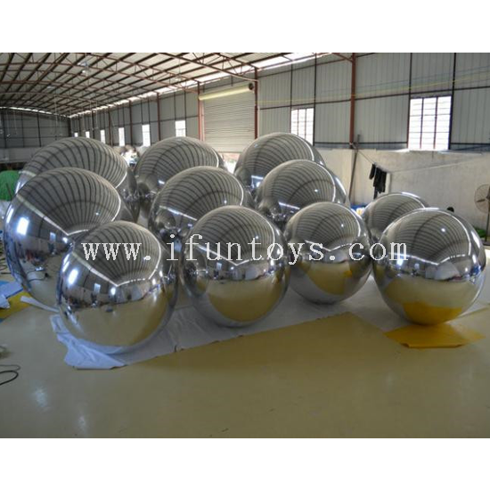 Customized Large Inflatable Mirror Balloon / Inflatable Mirror Reflective Disco Ball/ Inflatable Mirror Chrome Balls for Advertising Decoration