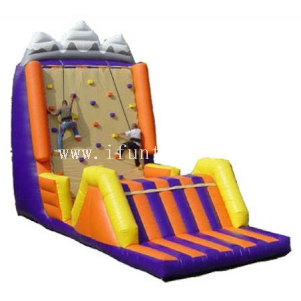  Commercial Grade Kids and Adults Outdoor inflatable rock climbing/climbing wall /inflatable climbing sport