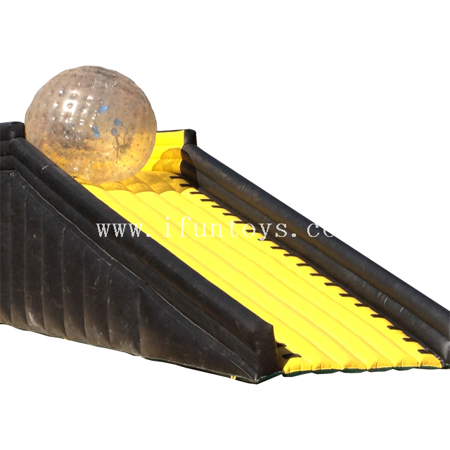 Funny Inflatable Zorb Ball Ramp Slide Games Zorb Ball Slide Zorbing Slope Inflatables for Kids