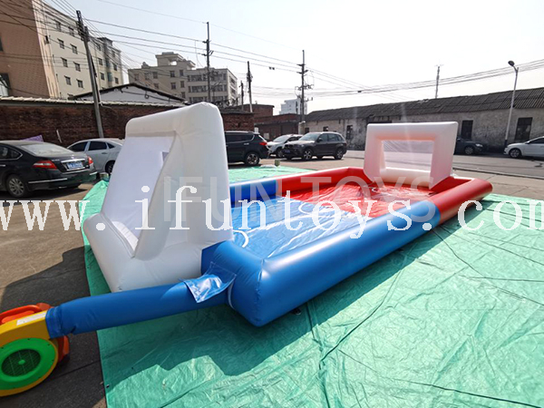 Portable Inflatable Soapy Football Pitch / Soap Sport Arena Water Soccer Football Field for Sale