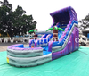 Tropical Marble Inflatable Water Slide with Swimming Pool / Cheap Palm Tree Water Slide with Air Blower for Sale
