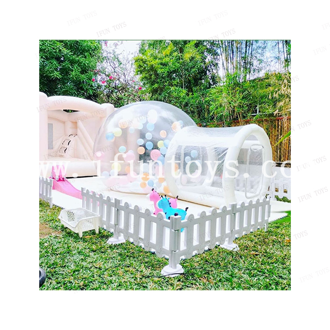 Kids Birthday Party Balloons Fun House Giant Clear Inflatable Crystal Igloo Dome Bubble Tent Transparent/Bubble Balloon House For Rental