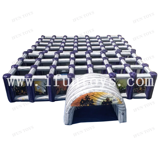Outdoor Playhouse Activities Halloween Giant Inflatable Maze Tag Sport Game for Event