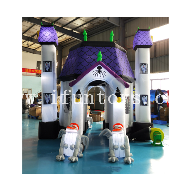Large Inflatable Halloween Haunted House with LED Light for Event