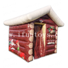 Xmas Inflatable Santa's Grotto/Christmas Inflatable House/ Holiday Inflatable Christmas Tent with Air Blower for Event Decoration