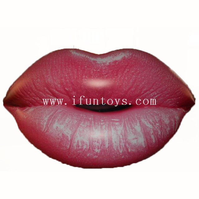 Large pvc ground inflatable red lip wedding decoration lip balloon for taking photos events