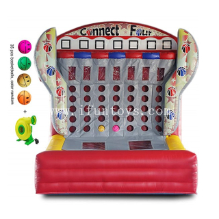 Inflatable Connect 4 in A Row / Inflatable Basketball Connect Four Shooting Game for Outdoor Sport