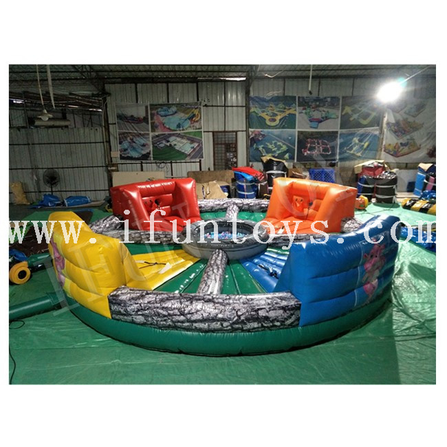 Hippo Challenge 4 Players Inflatable Game / Hungry Hippo Bungee Challenge / Hippo Chow Down Game