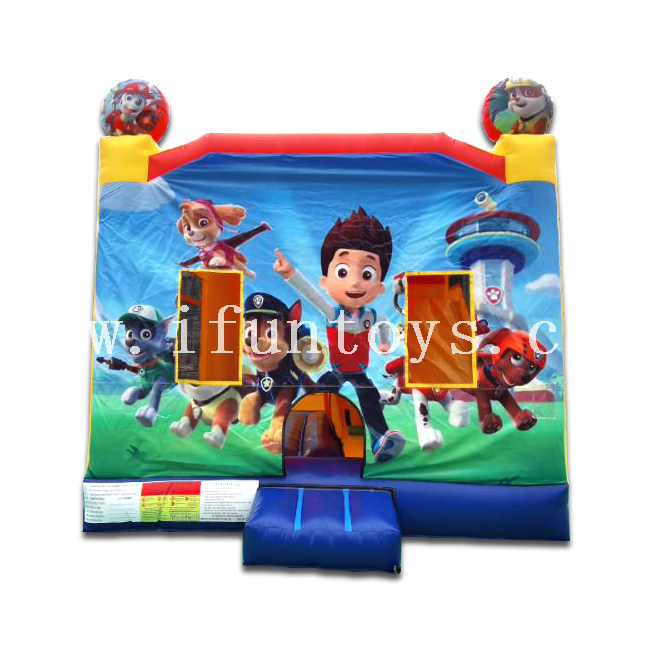 Paw Patol Inflatable Jumping Bouncer Trampoline House / Dog Puppy Moonwalk Castle for Kids