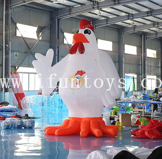 4m tall Giant Inflatable Cock Rooster Chicken with Air Blower for Commercial Advertising/Event