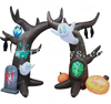 Halloween Decoration Inflatable Scray Tree Archway with Ghosts Tombstone Pumpkins for Outdoor Yard Garden Decoration