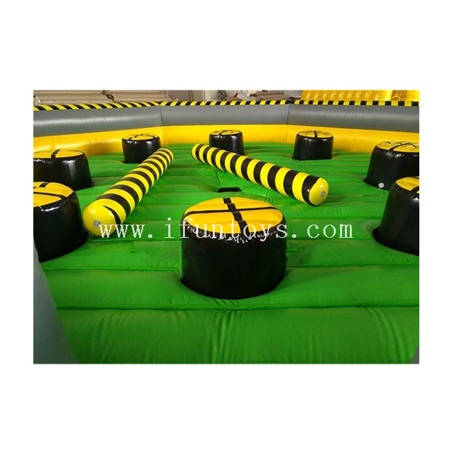 Inflatable Meltdown Mechanical Rotating Obstacles Games/Inflatable Eliminator Zone/ Inflatable Wipeout Bouncer Game for Adults