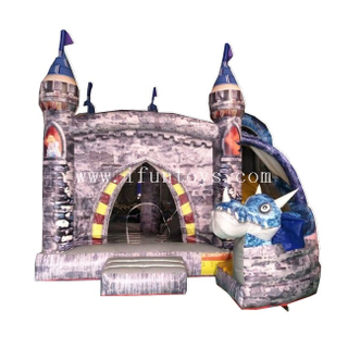 Inflatable Dinosaur Bouncy Castle / Inflatable Jumping Castle / dragon age Bouncer Slide Combo for Kids