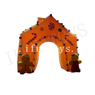 Airblow Inflatable Gingerbread House Archway / Christmas Inflatable Archway for Sale