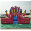 Outdoor kids Micky's magic kingdom inflatable bouncer combo slide/inflatable dry slide/inflatable double lane slide for amusement park