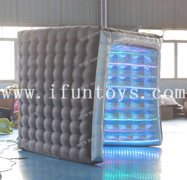 Newest Vogue Photo Booth With LED Tube Lights Portable Photo Booth Enclosure & Backdrop For Party Wedding Event Decoration
