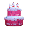 Outdoor Decorations Inflatable Happy Birthday Cake with Candles Blow Up Birthday Cake for Home Celebration