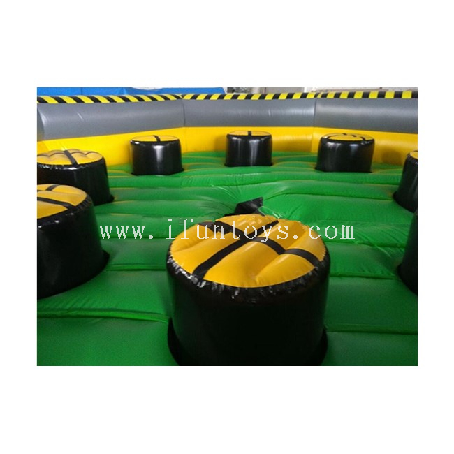Inflatable Meltdown Mechanical Rotating Obstacles Games/Inflatable Eliminator Zone/ Inflatable Wipeout Bouncer Game for Adults