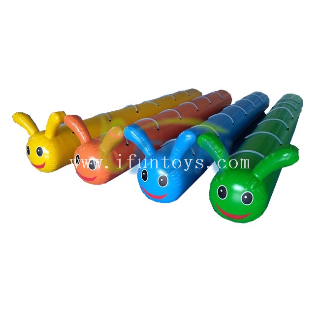 Outdoor Team Building Inflatable Caterpillar Pipe Games/ Inflatable Bouncy Sausage Racing for 5persons