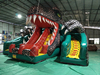 Double Lanes Inflatable Pool Slide / Dinosaur Slide / Water Slide for Ground Swimming Pools 