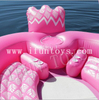 Pool Toys Inflatable Pink Flamingo Floating Island for 6 Persons