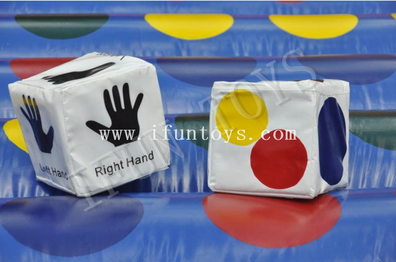 Interactive Inflatable Twister Board Game / Inflatable Outdoor Color Dot Game for Family