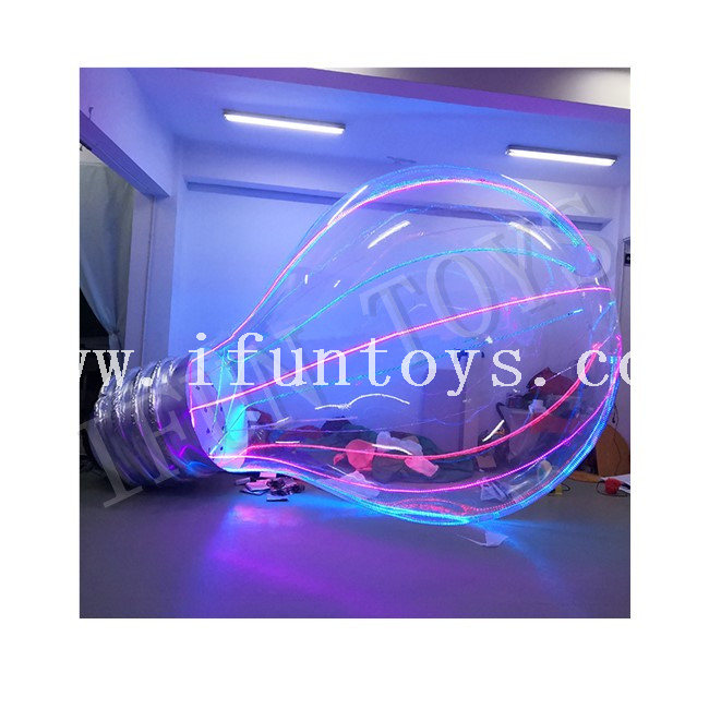 Giant Inflatable Bulb Model / Transparent Inflatable LED Light Bulb for