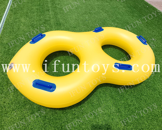 Water Play Equipment Inflatable Water Ski Tube / Inflatable River Run for Pool / Tube Pool Floating for 2 Persons Use