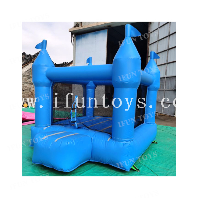 Mini Size Blue Inflatable Bouncer for Toddlers / Inflatable Kids Trampoline Bouncer Jumping Moonwalk for Party
