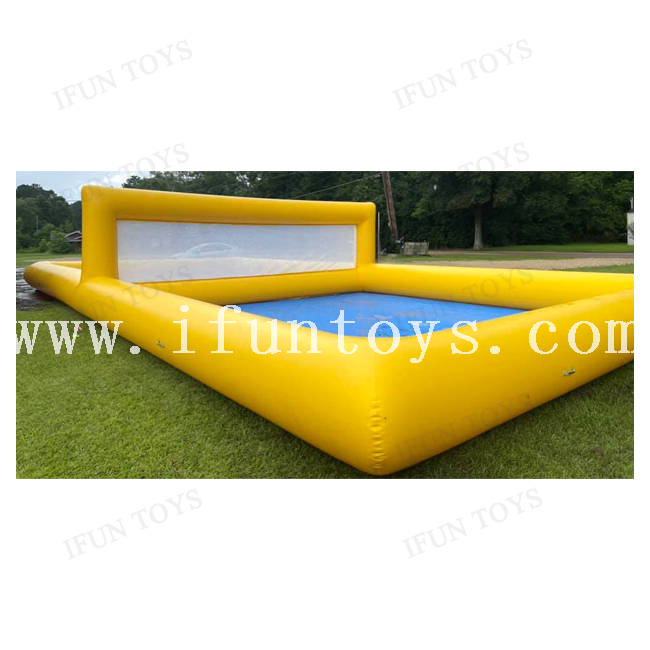 Giant Pool Inflatable Volleyball Field / Inflatable Water Volleyball Court / Inflatable Tennis Court for Sport Games
