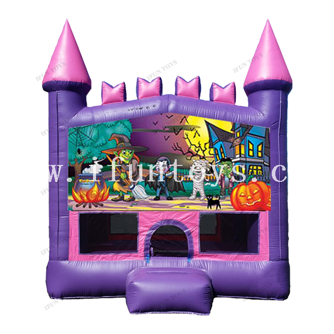 Halloween Theme Inflatable Jumper Castle / Kids Bouncer Jumping House / Moonwalk Bounce House for Party