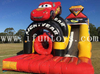Interactive Cars Challenge Obstacle Course Inflatable Race Car Theme Obstacle and Slide Jumping Bouncer for Team Sports