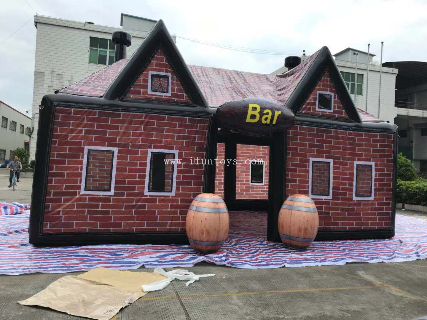 Outdoor Inflatable Party Bar Tent Pub Inflatable Irish Bar Tent / inflatable serving bar for sale