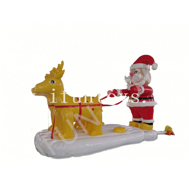 Outdoor Christmas Decoration Inflatable Santa with Reindeers