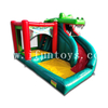 Crocodile Themed Inflatable Slide Bouncer with Pool / Crocodile Bouncy House with Slide for Kids