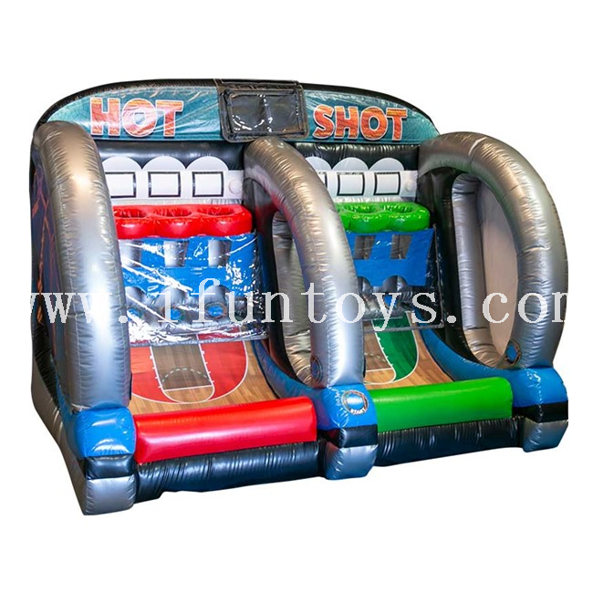 Interactive Hot Shot Hoops Inflatable Basketball Game with Battle Light / IPS Inflatable Basketball Hoops 
