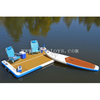 New inflatable leisure land pontoon boat standing platform floating yacht dock water swim platform for jet ski sport boats