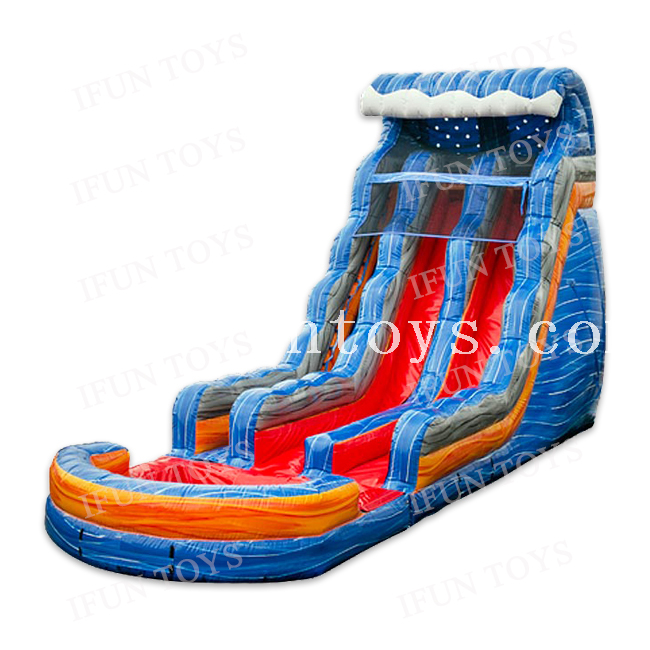 20ft Commercial Kids Adults Size PVC Inflatable Water Slide with Air Blower on Sale / Bounce Castle Water Slide with Pool for Backyard