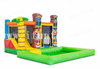 Inflatable Multi Hawaii Bounce House with Splash Pool / Summer Toys Jumper Bouncer Slide with Detachable Pool 