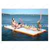 Water Play Equipment Inflatable Jet Ski Dock / Inflatable Swimming Island Floating Raft / Inflatable Dock Swim Platform