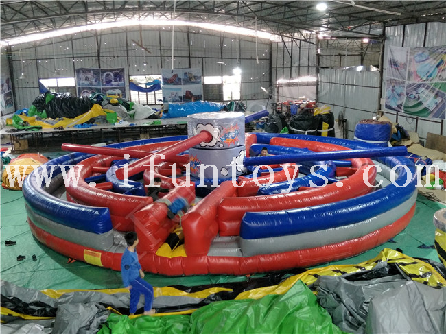 Inflatable Kapow Obstacle Maze / Mechanical Kapow Game / Kapow Wipeout Game for Kids And Adults