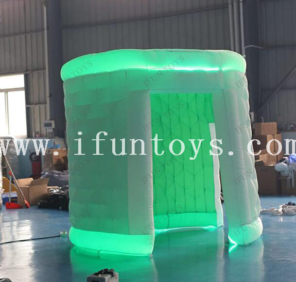 Inflatable Round Photo Booth Enclosure with Inner Air Blower and Remote Controller / Photo Booth Backdrop for Event