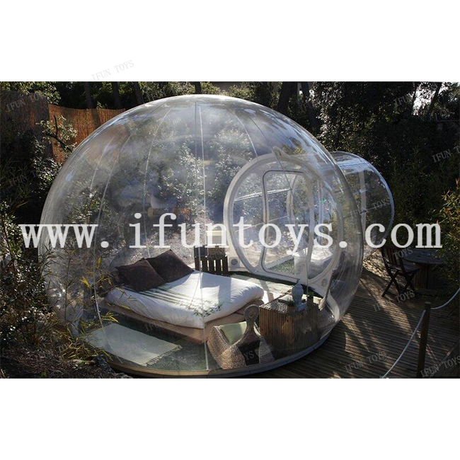 Round camping tent Inflatable igloo bubble dome tent Inflatable air transparent football shape tent